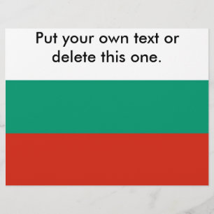 Flyer med Flagga av Bulgarien