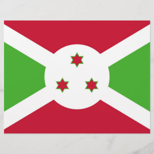 Flyer med Flagga av Burundi