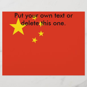Flyer med Flagga av China