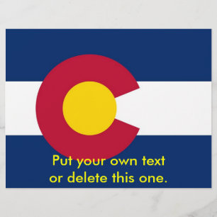 Flyer med Flagga av Colorado, USA