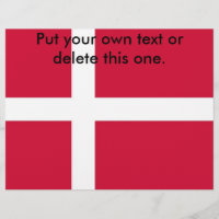 Flyer med Flagga av Danmark