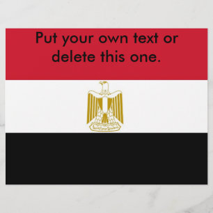 Flyer med Flagga av Egypten