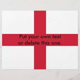 Flyer med Flagga av England