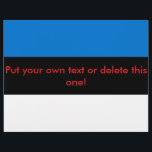 Flyer med Flagga av Estland<br><div class="desc">Lägg till ett slående visuellt inslag till dina befordringar eller meddelanden med denna patriotiska flygare som är utrustad med Estlands flagga! Denna flygare är designad för att fånga uppmärksamheten och förmedla det nationella pridet och visningar på ett framträdande sätt den estniska flagga blå, svarta och vita i en snyggt och...</div>