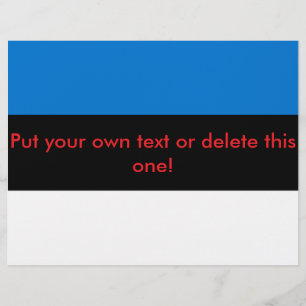 Flyer med Flagga av Estland