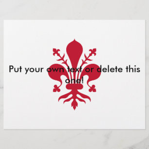 Flyer med Flagga av Florens, Italien