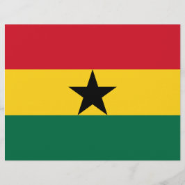 Flyer med Flagga av Ghana