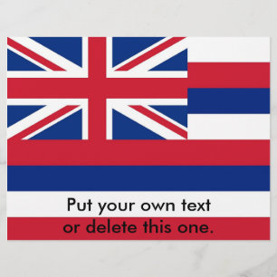 Flyer med Flagga av Hawaii, USA