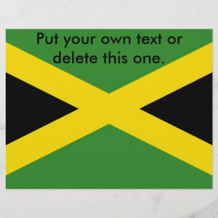 Flyer med Flagga av Jamaica