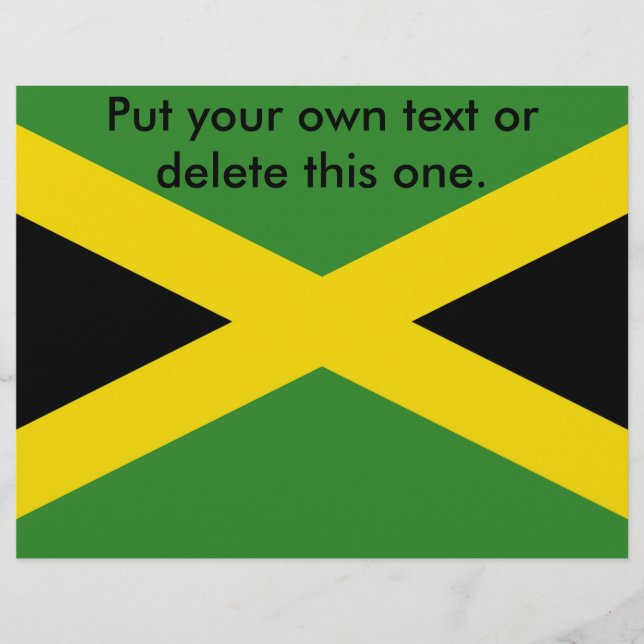 Flyer med Flagga av Jamaica (Framsidan)