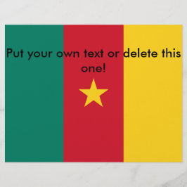 Flyer med Flagga av Kamerun