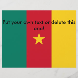 Flyer med Flagga av Kamerun