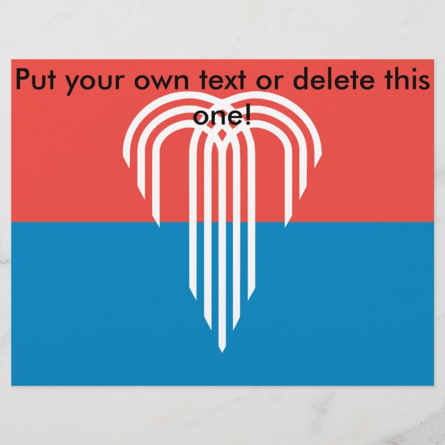 Flyer med Flagga av Kansas City, Missouri (Framsidan)