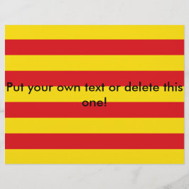 Flyer med Flagga av Katalonien