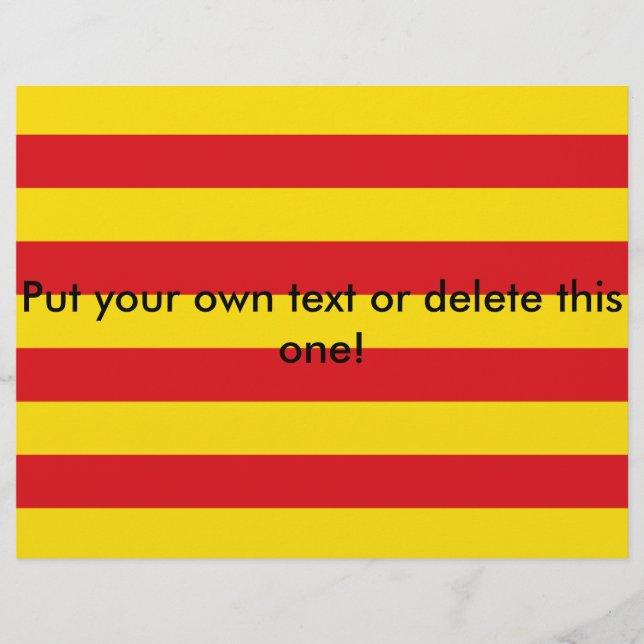 Flyer med Flagga av Katalonien (Framsidan)