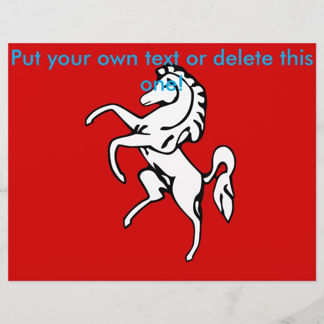 Flyer med Flagga av Kent, England (Framsidan)