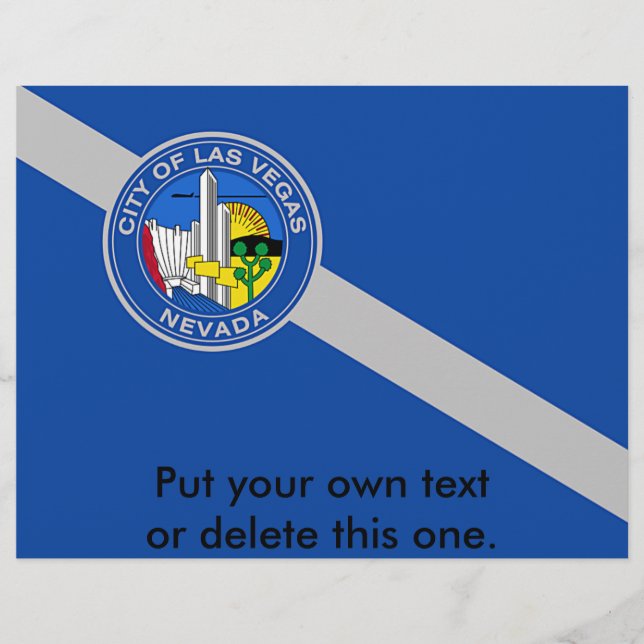 Flyer med Flagga av Las Vegas, Nevada, USA (Framsidan)