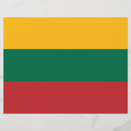 Flyer med Flagga av Litauen