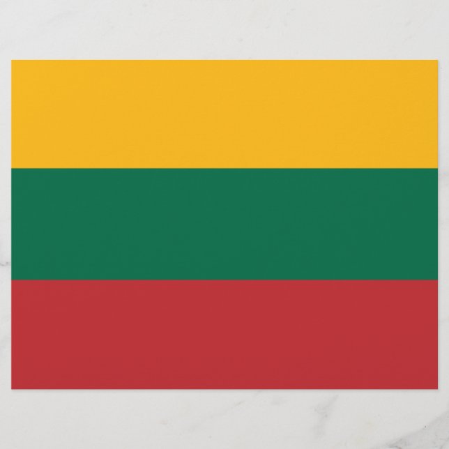 Flyer med Flagga av Litauen (Framsidan)