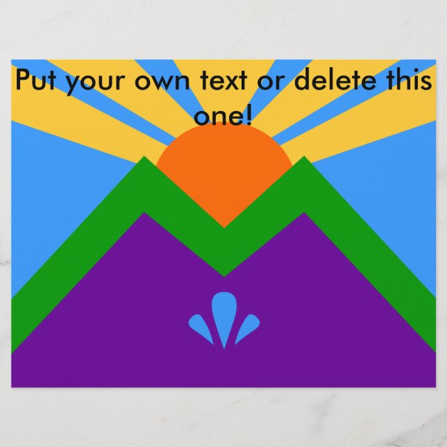 Flyer med Flagga av Manitou Vår, Colorado (Framsidan)