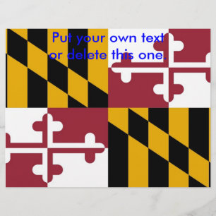 Flyer med Flagga av Maryland, USA