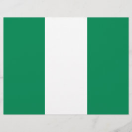 Flyer med Flagga av Nigeria