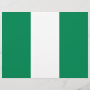 Flyer med Flagga av Nigeria