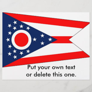 Flyer med Flagga av Ohio, USA