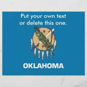 Flyer med Flagga av Oklahoma, USA