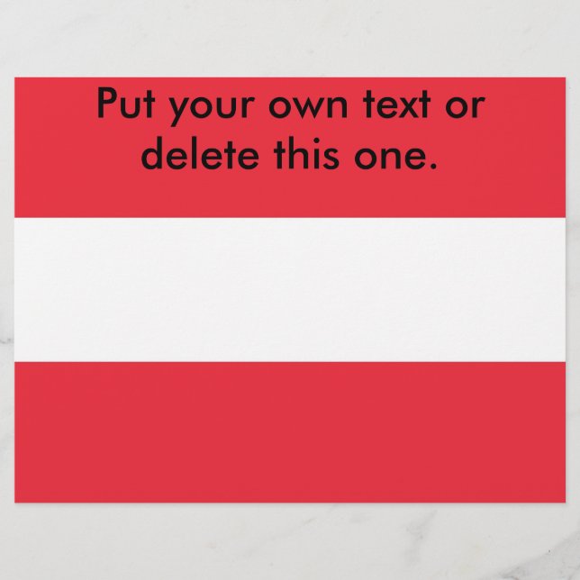 Flyer med Flagga av Österrike (Framsidan)