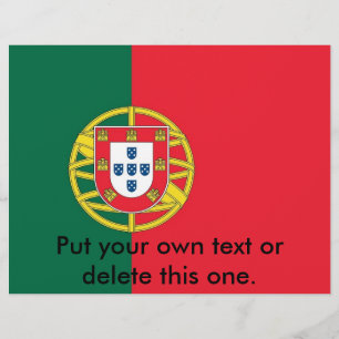Flyer med Flagga av Portugal