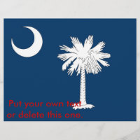 Flyer med Flagga av South Carolina, USA