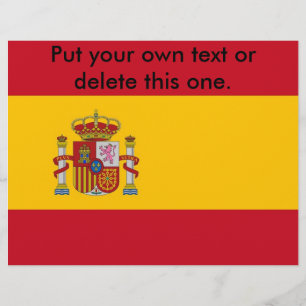 Flyer med Flagga av Spanien