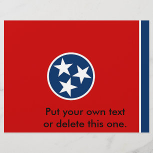 Flyer med Flagga av Tennessee, USA