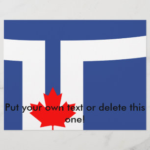 Flyer med Flagga av Toronto, Kanada
