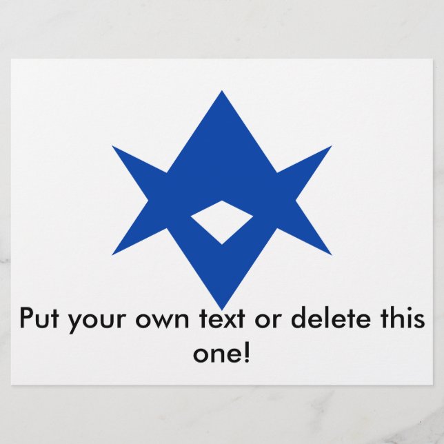 Flyer med Flagga av Toyota City, Japan (Framsidan)