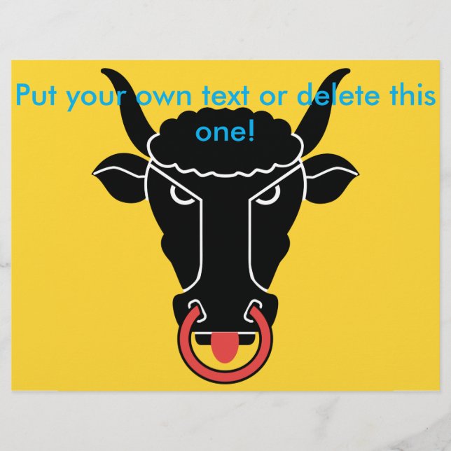 Flyer med Flagga av Uri-kantonen, Schweiz (Framsidan)