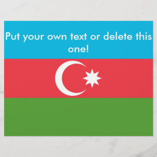 Flyer med Flagga från Azerbajdzjan