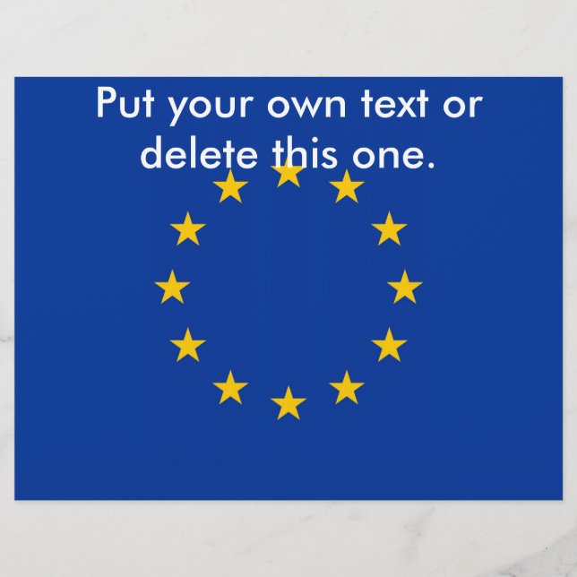 Flyer med Flagga från Europeiska unionen (Framsidan)