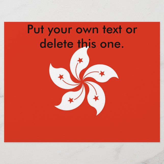 Flyer med Flagga från Hongkong (Framsidan)