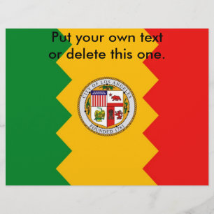 Flyer med Flagga från Los Angeles, Kalifornien, US