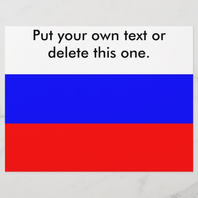 Flyer med Flagga från Ryssland (Framsidan)