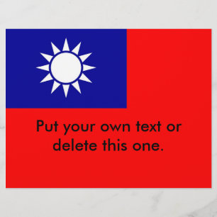 Flyer med Flagga från Taiwan