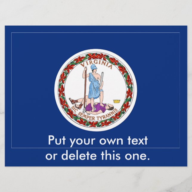 Flyer med Flagga från Virginia, USA (Framsidan)
