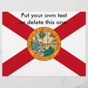Flyer med Flagga i Florida, USA