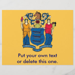 Flyer med Flagga i New jersey, USA