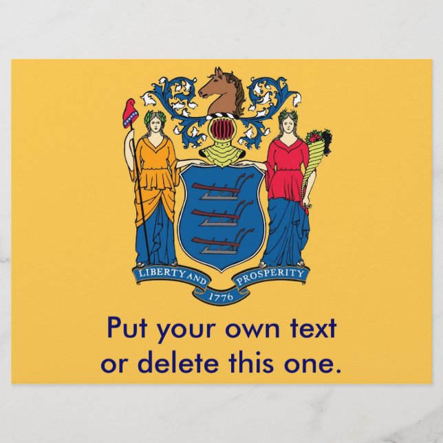 Flyer med Flagga i New jersey, USA (Framsidan)