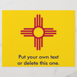 Flyer med Flagga i New mexico, USA