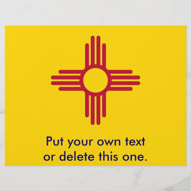 Flyer med Flagga i New mexico, USA (Framsidan)