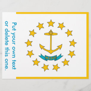 Flyer med Flagga i Rhode island, USA